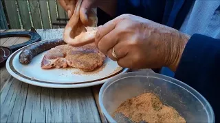 If you like barbeque, this video is for you, and a Alpaca in the yard