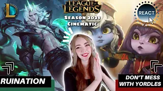 REACT | 2021 Cinematic - League of Legends RUINATION - Tales of Runeterra DON'T MESS WITH YORDLES