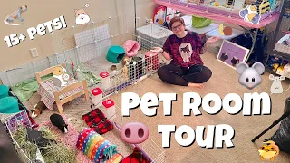 PET ROOM TOUR!🐾 | 15+ PETS |