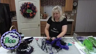 DIY Boo Bat Halloween Wreath Tutorial