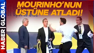 Taraftar Mourinho'nun Adeta Üstüne Atladı! Mourinho Şok Oldu! Koç: "Hayır Gözaltı Yok Hayır"