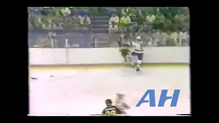 NHL Oct. 20, 1981 Alain Vigneault,STL v Normand Leveille,BOS (hit) St. Louis Blues Boston Bruins