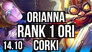 ORIANNA vs CORKI (MID) | Rank 1 Ori, Rank 7, 6/2/9 | EUW Challenger | 14.10