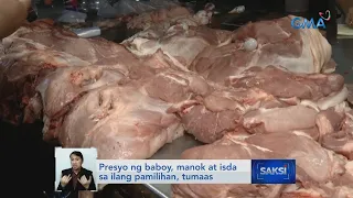 Presyo ng baboy, manok at isda sa ilang pamilihan, tumaas | Saksi