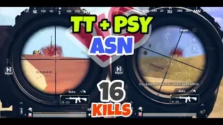 PUBG Mobile - 2 Clan VS One Clan | TT+PSY vs ASN😱| 16 Kills🔥| 4 Finger Claw | POCO F1