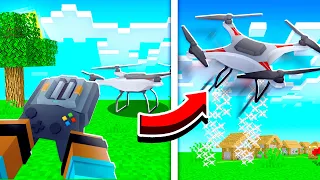 CRIEI UM DRONE QUE FUNCIONA NO MINECRAFT !