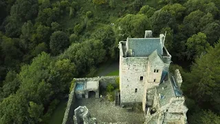 Castle Campbell, Scotland. 4K Drone footage.