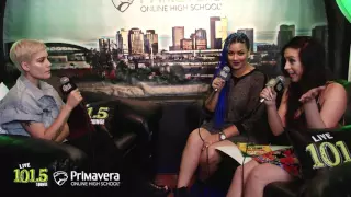 Halsey Draws During Interview