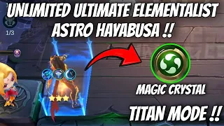 HAYABUSA ELEMENTALIST TITAN MODE | UNLIMITED ULTIMATE MAGIC CHESS MOBILE LEGENDS