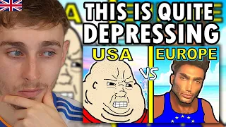 Brit Reacting to USA VS EUROPE (obesity)