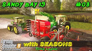 Sowing Rye. Doing Contract Work. Preparing a Field for Sowing | Sandy Bay 19 | FS19 TimeLapse #03