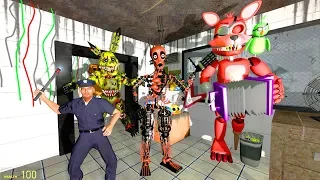 АНИМАТРОНИКИ ПУГАЮТ ОХРАННИКА FNAF 3 COOP ► Garry's Mod