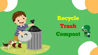 Sorting Recycle, Garbage and Compost | Which Goes in Which Bin? | Educational video for Kids