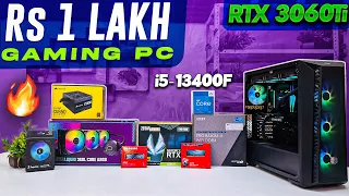 Rs 1 Lakh Gaming PC Build 2023 | RTX 3060 Ti & Intel Core i5-13400F 🔥
