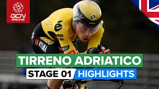 All Four Seasons As Riders Tackle Flat TT! | Tirreno-Adriatico 2023 Highlights - Stage 1