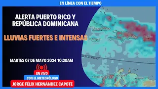 Alerta #puertorico y #republicadominicana ante intensas #lluvia y posibilidad de #inundaciones