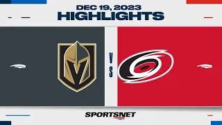 NHL Highlights | Golden Knights vs. Hurricanes - December 19, 2023