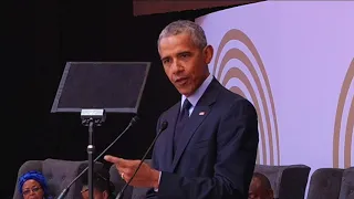 President Barack Obama delivers the 16th Nelson Mandela Annual Lecture