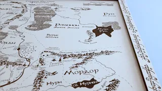 Подробная карта Средиземья Толкиена («Властелин колец»)
