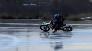 dirtbike on thin ice. @dudeevanbro #cboystv