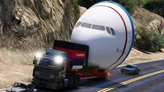 [GTA 5] GROS CONVOI EXCEPTIONNEL POUR AIRBUS QUI TOURNE MAL !