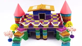 Construction Magnets - Build  Palace Using Magnetic Balls - Amazing Magnet Balls