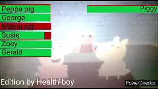 A Peppa Pig horror Story l Peppa vs. Piggy (feat) Chapter1 with healthbars