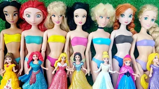 ASMR 5 MYSTERY SURPRISES Disney Princess Miniature Dolls Satisfying Unboxing NO Talking Video DIY