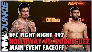 Max Holloway vs. Yair Rodriguez faceoff | UFC Fight Night 197 staredown