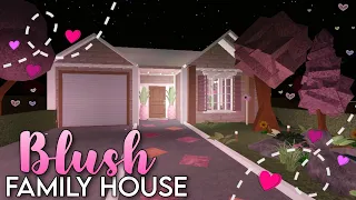 BLOXBURG| Blush Family Home |NO GAMEPASS| Aesthetic Pink Blush House Speedbuild + Tour ✰100k✰ ROBLOX