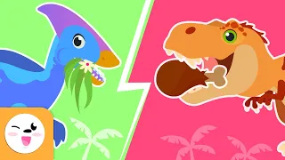 DINOSAURIOS para niños 🦕 Dinosaurios CARNÍVOROS y HERBÍVOROS 🦖 Recopilación