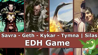 Savra vs Geth vs Kykar vs Tymna | Silas EDH / CMDR game play for Magic: The Gathering