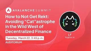 How to Not Get Rekt: Avoiding "Cat"astrophe in the Wild West of DeFi | Avalanche Summit 2022