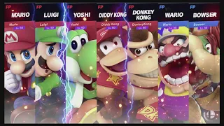Super Smash Bros Ultimate Amiibo Fights – Request #14667 Mario & Friends vs Wario & Bowser