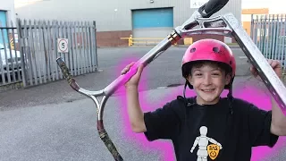 INSANE 8 YEAR OLD SCOOTER BACK FLIP DROP IN !