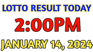 Lotto Result Today 2pm January 14, 2024 Swertres Ez2 Pcso