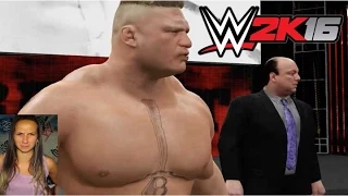 WWE 2K16 Brock Lesnar Entrance Live Commentary