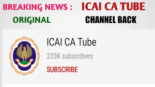 ICAI CA Tube Original Channel back