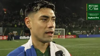 FIELD INTERVIEW | Felipe Mora talks about his goal, happiness in winning another trophy for Portland