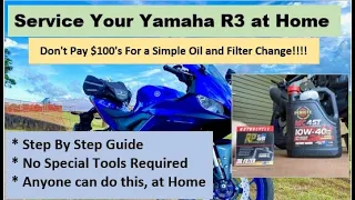 Service your Yamaha YZF-R3 at Home. Step By Step Tutorial.