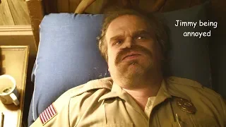 Jim Hopper being annoyed for 3 minutes