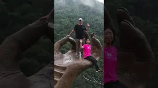 Climbing Buddha's Hand at Gulong Gorge (古龙峡 佛手), Qingyuan, Guangdong