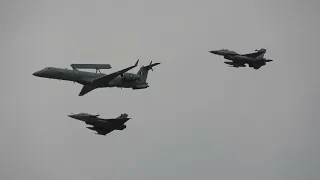 Hellenic Air Force EMB-145 Erieye Rafale F-16 fly by at Athens Flying Week 2023