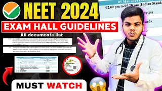 NEET 2024 Dress code क्या है?👚👖|Exam centre पे क्या ले के जाना है?Important Exam hall Guidelines?🤔