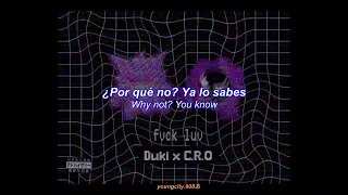 Duki & C.R.O - FVCK LUV (Letra)