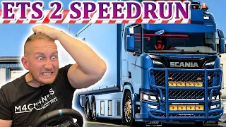 ETS 2 Speedrun: SCANIA Mega Mod mit KOFFERAUFBAU durch STOCKHOLM in den Norden -LKW Rennen Simulator