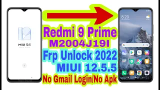 Redmi 9 Prime MIUI 12.5.5 Frp Bypass Without Pc |New Trick 2022| Bypass Google Account 100% Working