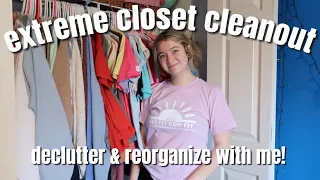 EXTREME CLOSET CLEANOUT 2022 *declutter and reorganize for summer*