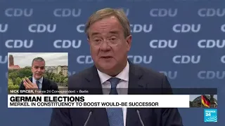 German elections: Merkel in constituency to boost would-be successor • FRANCE 24 English