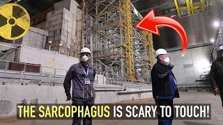 The old sarcophagus at the Chernobyl nuclear power plant. Here's what a plant worker said